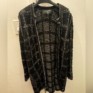 CHANEL Black and White knit Jacket/ sweater